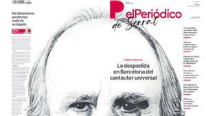 El disseny d’EL PERIÓDICO, premiat per l’especial del comiat de Serrat