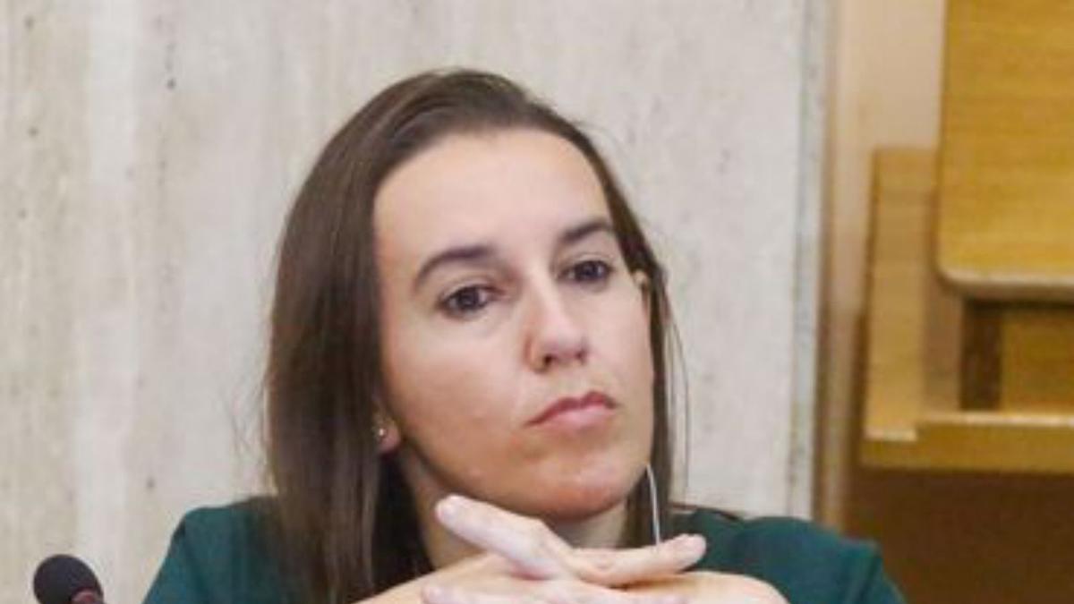 La portavoz de Podemos-Marea da Vila, María de la O Fernández.