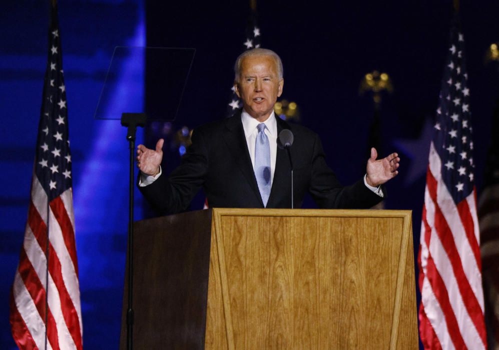 Joe Biden celebra su victoria en las elecciones de EEUU.