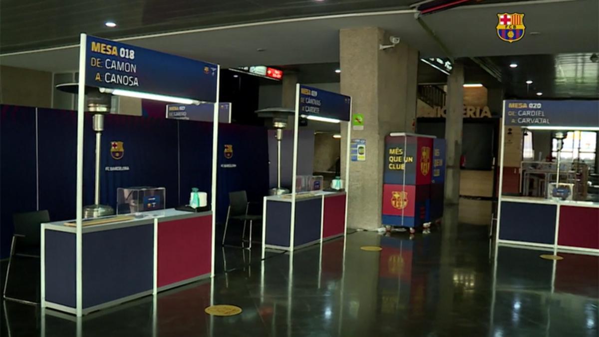 El Camp Nou, preparado para las elecciones del Barça