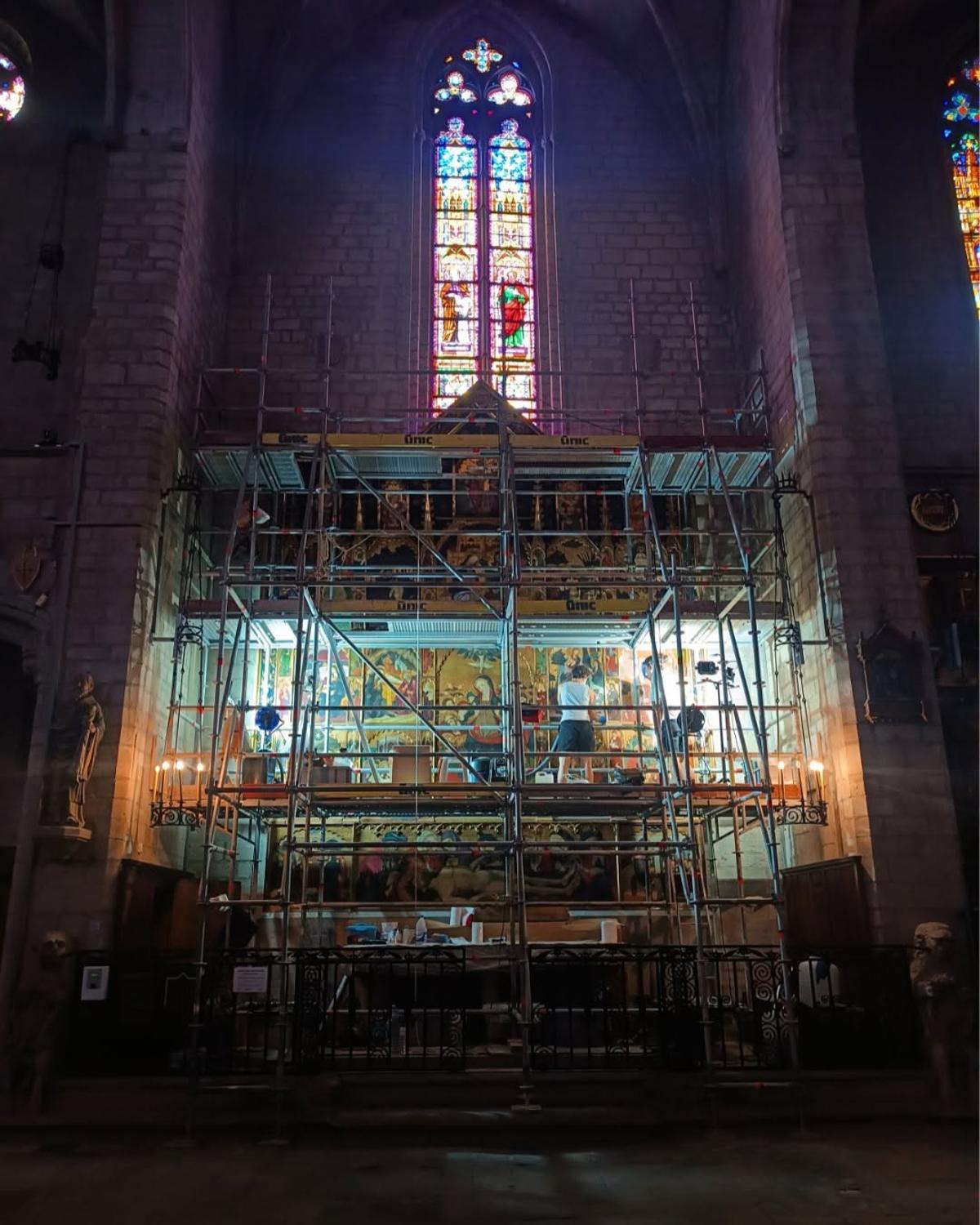 Treballant a les bastides instal·lades