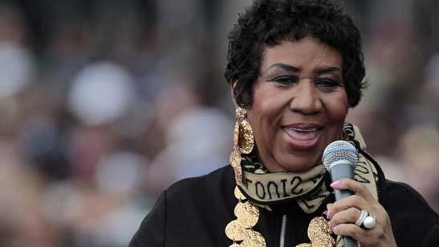 La cantante Aretha Franklin.