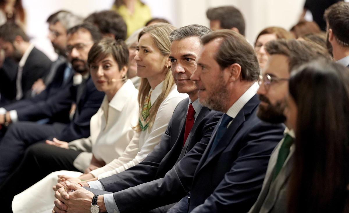Pedro Sánchez, Sara Aagesen, Óscar Puente e Isabel Rodríguez han participado en la presentación del Plan Social para el Clima.