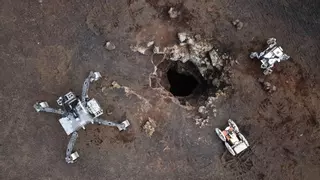 Un equipo de investigadores valida en Lanzarote una misión robótica para explorar tubos volcánicos en otros planetas