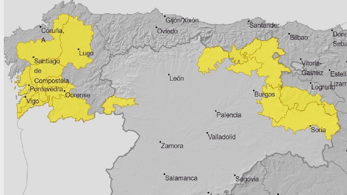 Aviso amarillo por lluvias