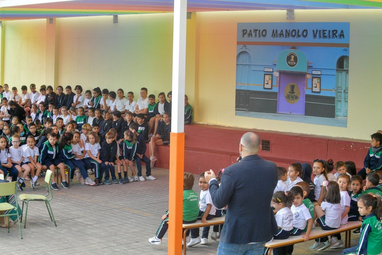 Inauguración del patio 'Manolo Vieira' en el CEIP La Pastrana (Ingenio)