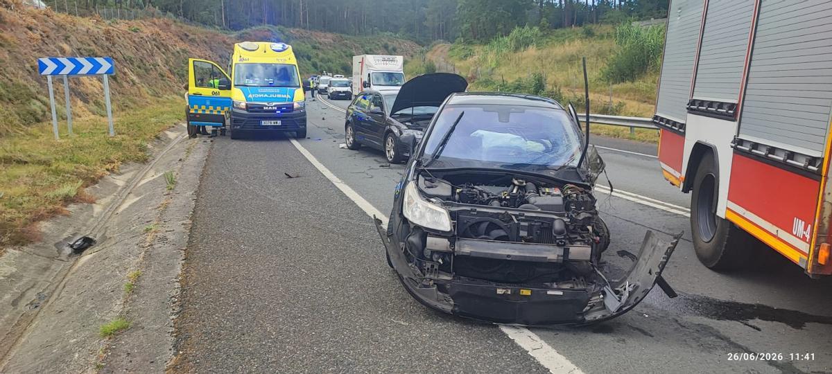 El accidente en la vieja vía rápida.