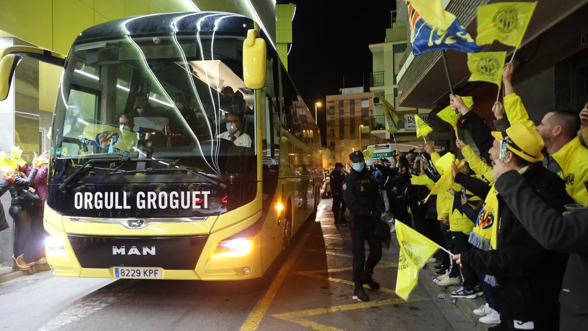 La afición del Villarreal recibirá al autobús del equipo como hizo contra la Juventus.