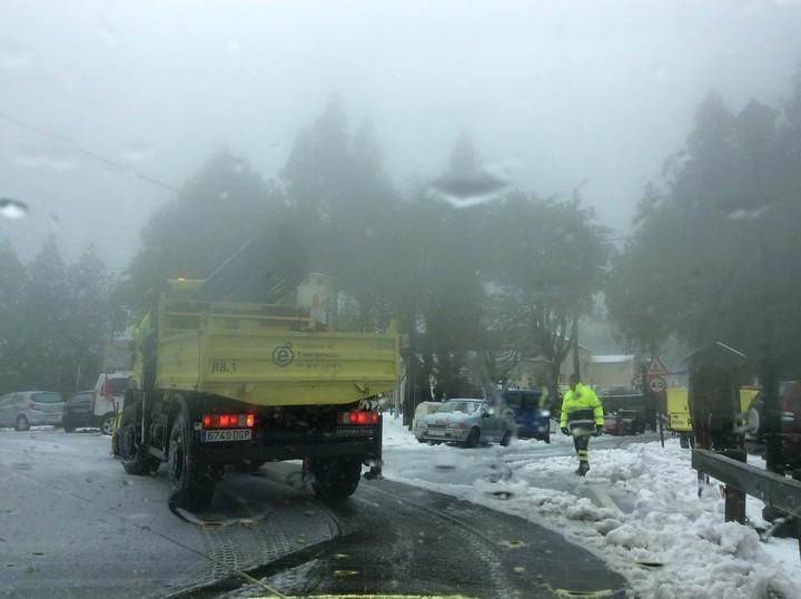 Así nevó en 2016 en la cumbre de Gran Canaria.