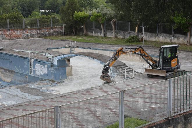 En imágenes: así avanzan las obras de la piscina de La Laboral
