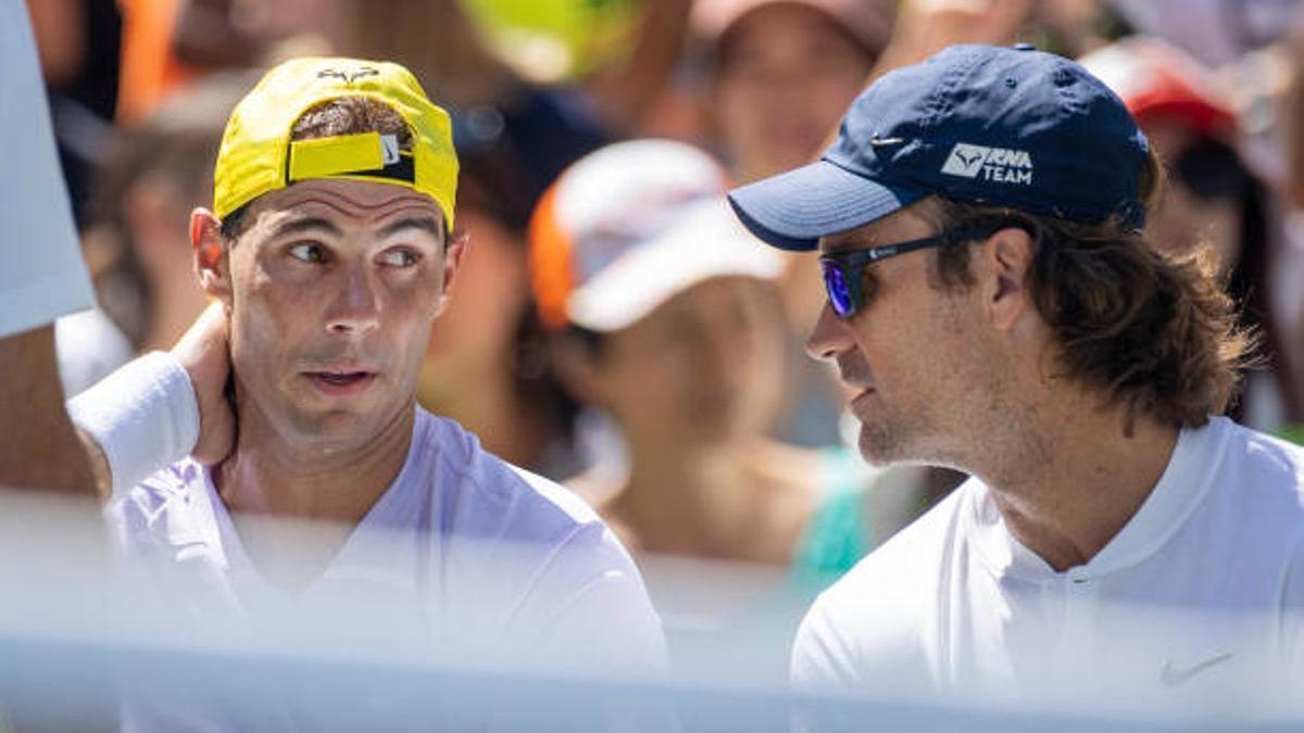 Rafa Nadal y Carlos Moyá.