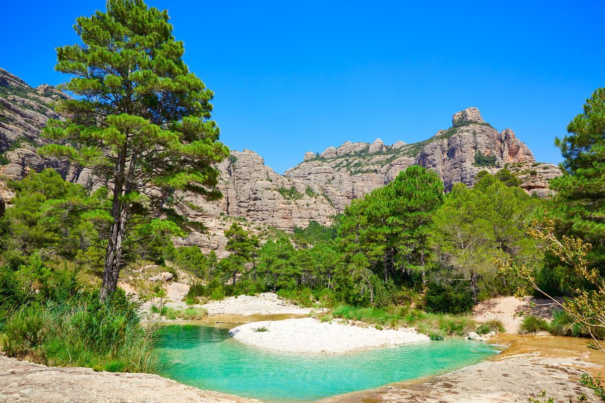 El río Ulldemo deja en Beceite unas maravillosas piscinas naturales