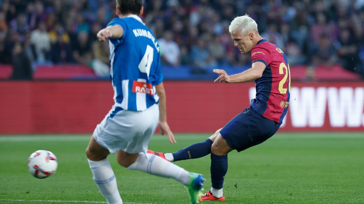 Dani Olmo abrió el marcador ante el Espanyol