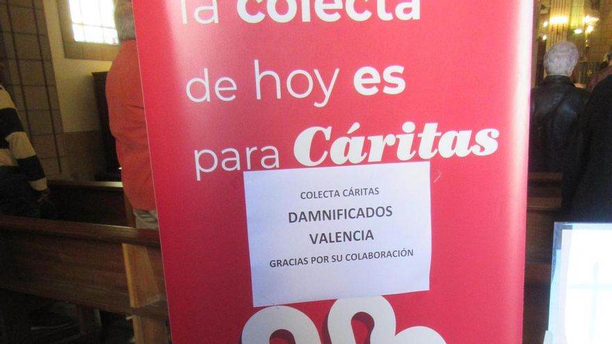 Las colectas de las misas de la parroquia de Santa María de Cangas de Onís, con destino a los afectados por la Dana