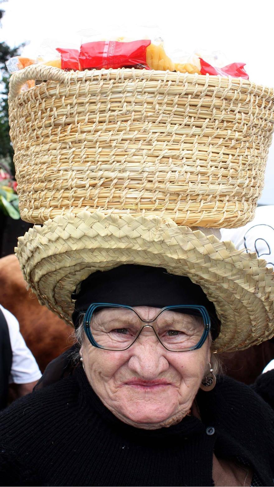 Carmela durante la romería de las Fiestas del Pino de Teror.