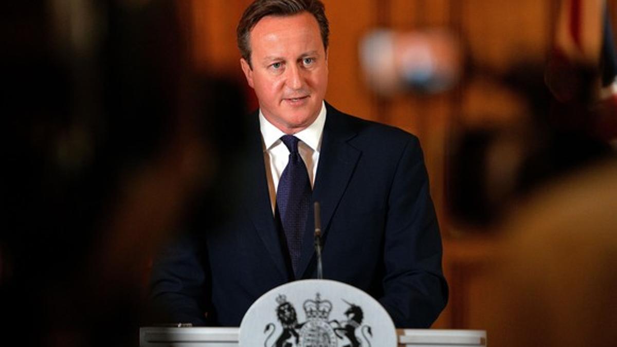 David Cameron, durante su comparecencia tras la reunión del comité de emergencias de su Gobierno.