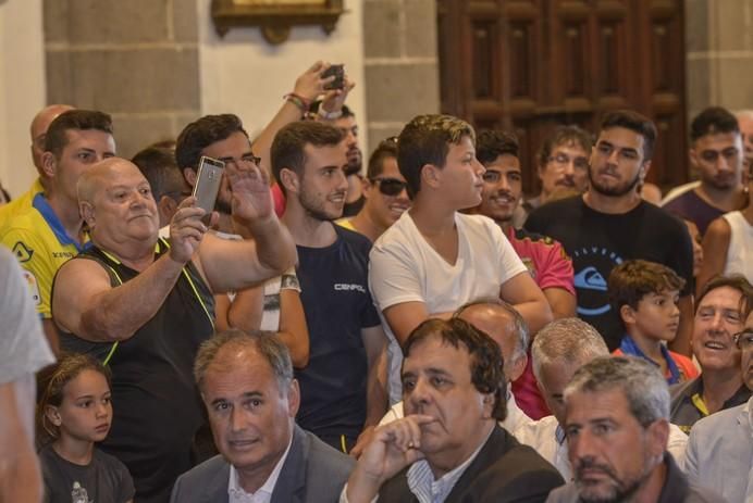 16/08/2017 TEROR. Visita de la UD Las Palmas a la Virgen del Pino en la Básilica de Teror. FOTO: J.PÉREZ CURBELO