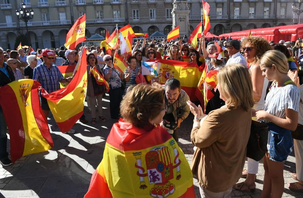 Concentración por la unidad de España en A Coruña