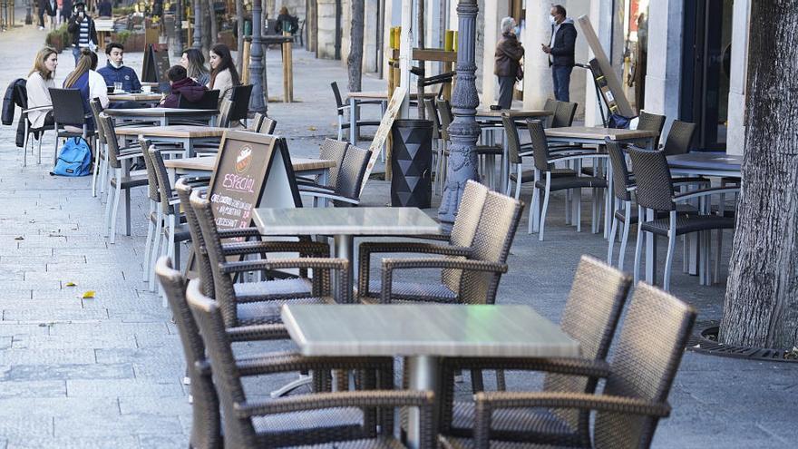 Terrasses a Girona.