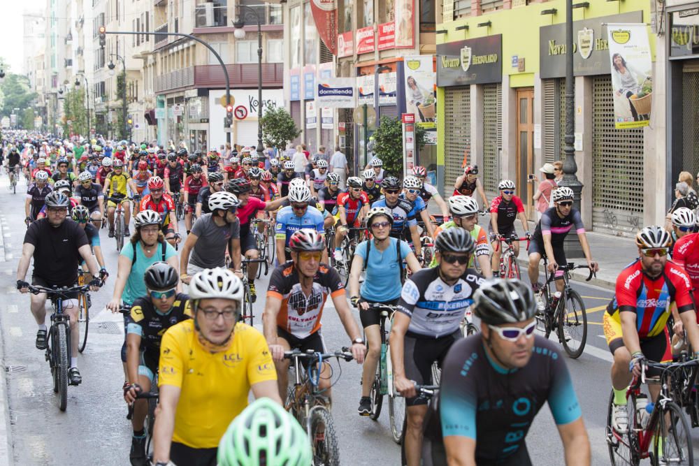 Manifestación ciclista en València