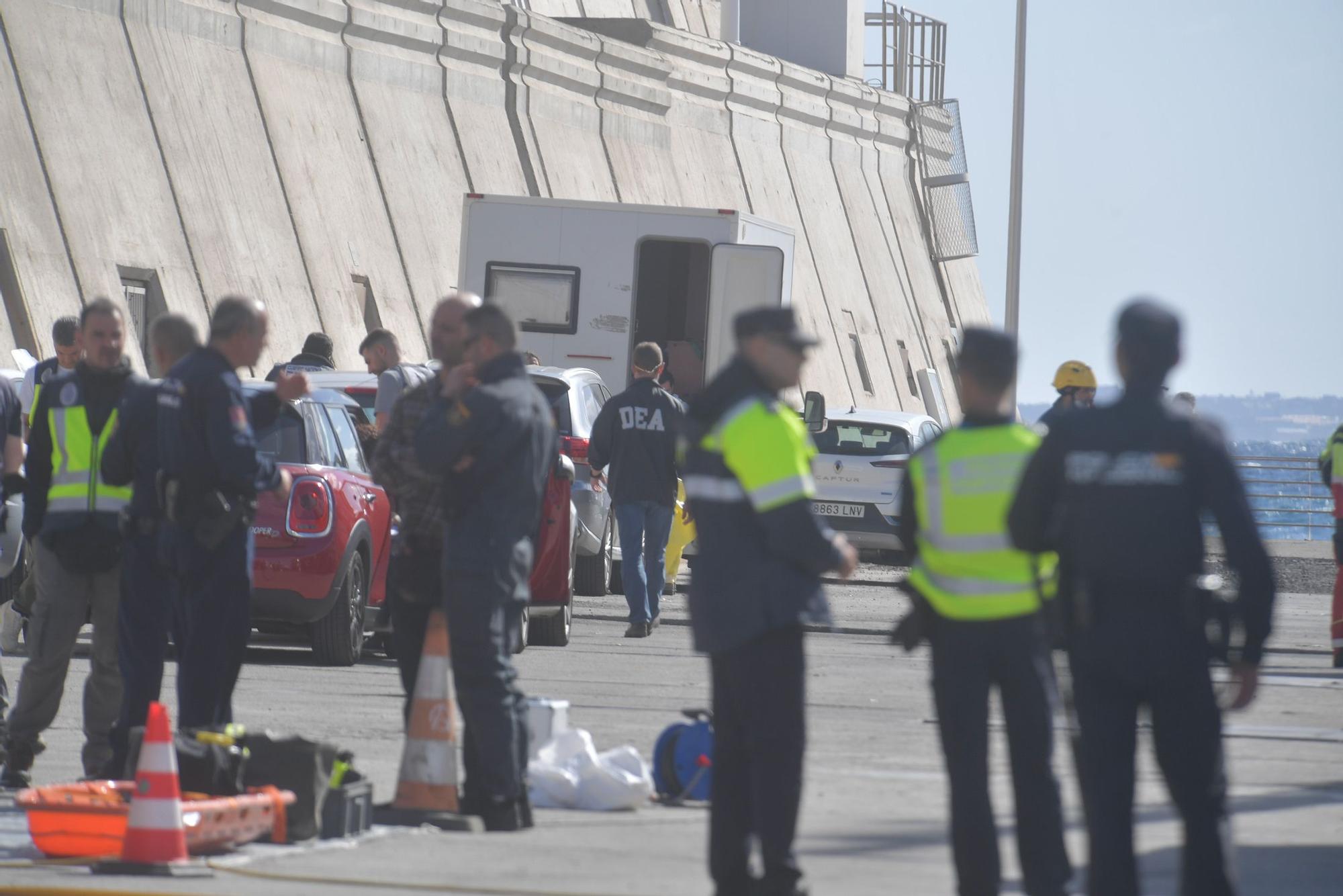 Desembarco de la cocaína del 'Orión 5' en el Puerto de Las Palmas