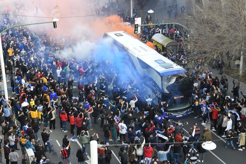 Llegada a Riazor antes del Dépor-Las Palmas