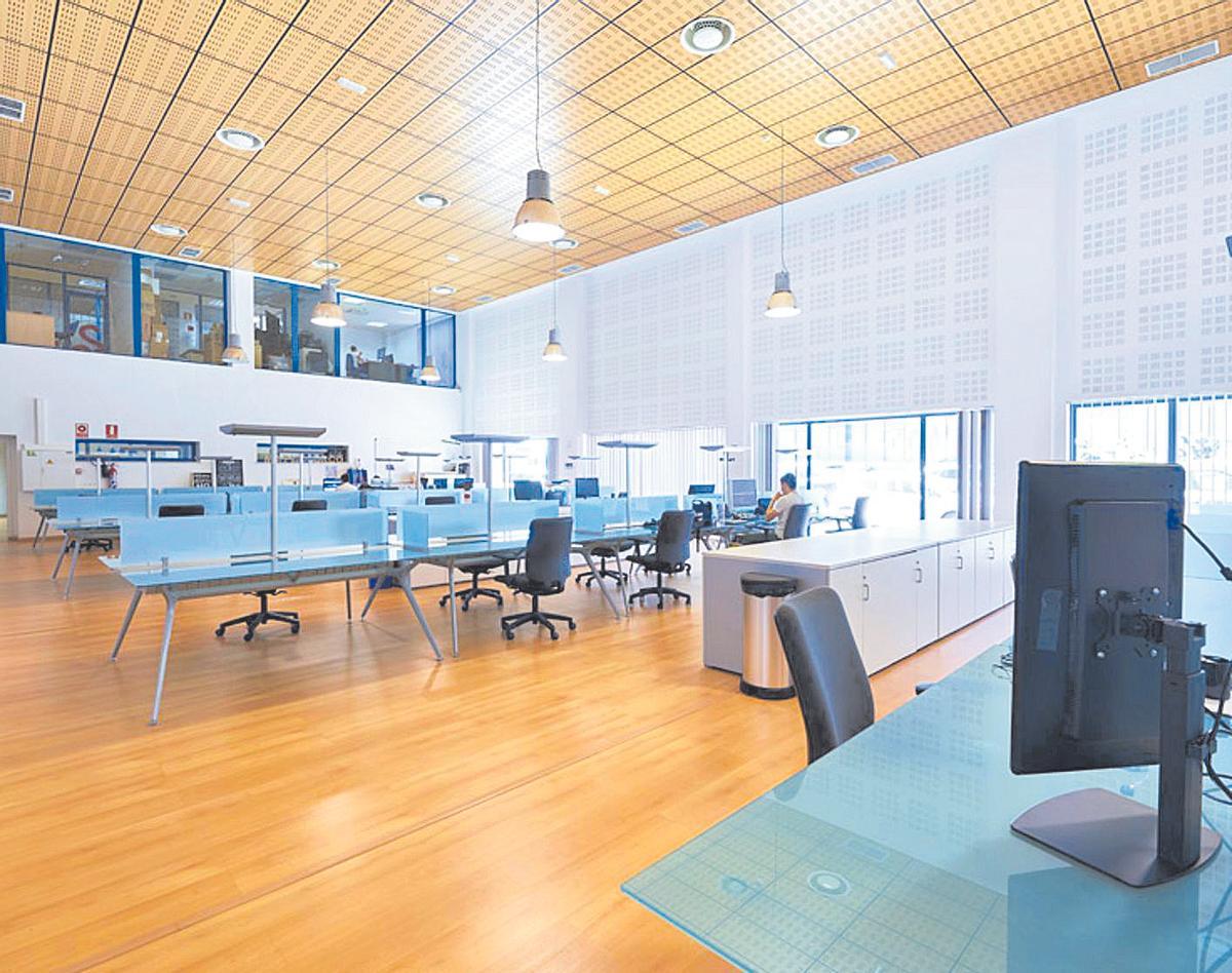 Interior del edificio de Promálaga, que se especializará en microelectrónica