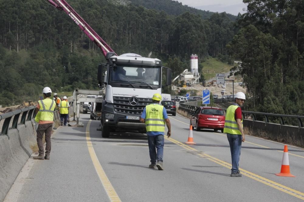 Autovía do Morrazo | Los pilares del viaducto de A Fraga escalan al cielo