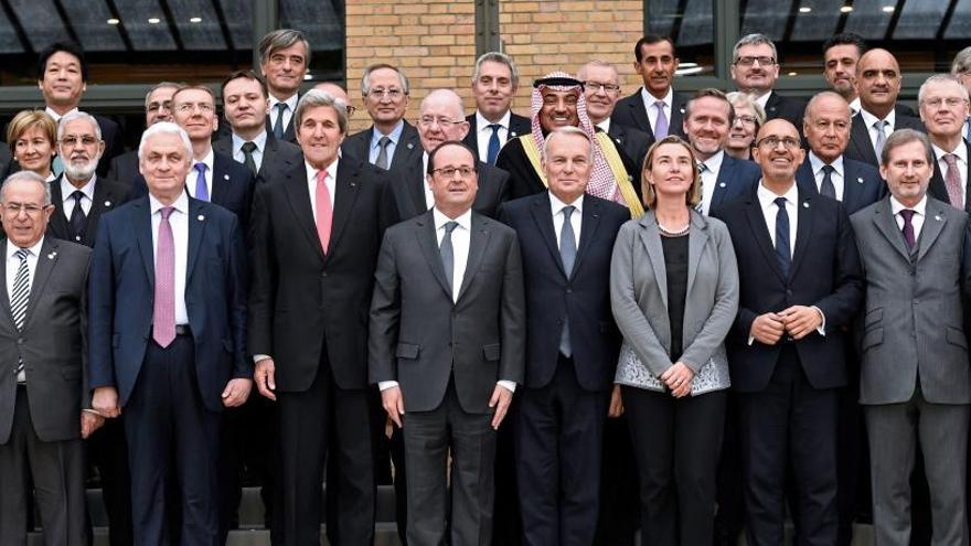 Líderes reunidos en la Conferencia por la paz en Oriente Medio.