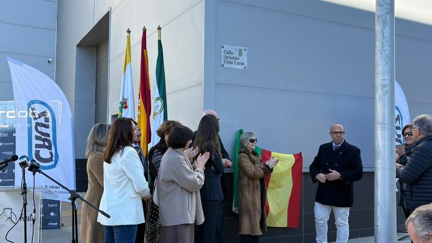 Rute dedica una calle en el polígono Las Salinas a Antonio Cruz, empresario clave del sector metalúrgico en Córdoba