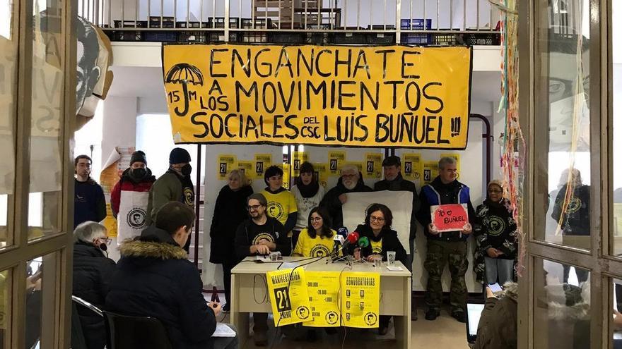 Los colectivos del Buñuel anuncian que no abandonarán el centro pese a la orden de desalojo