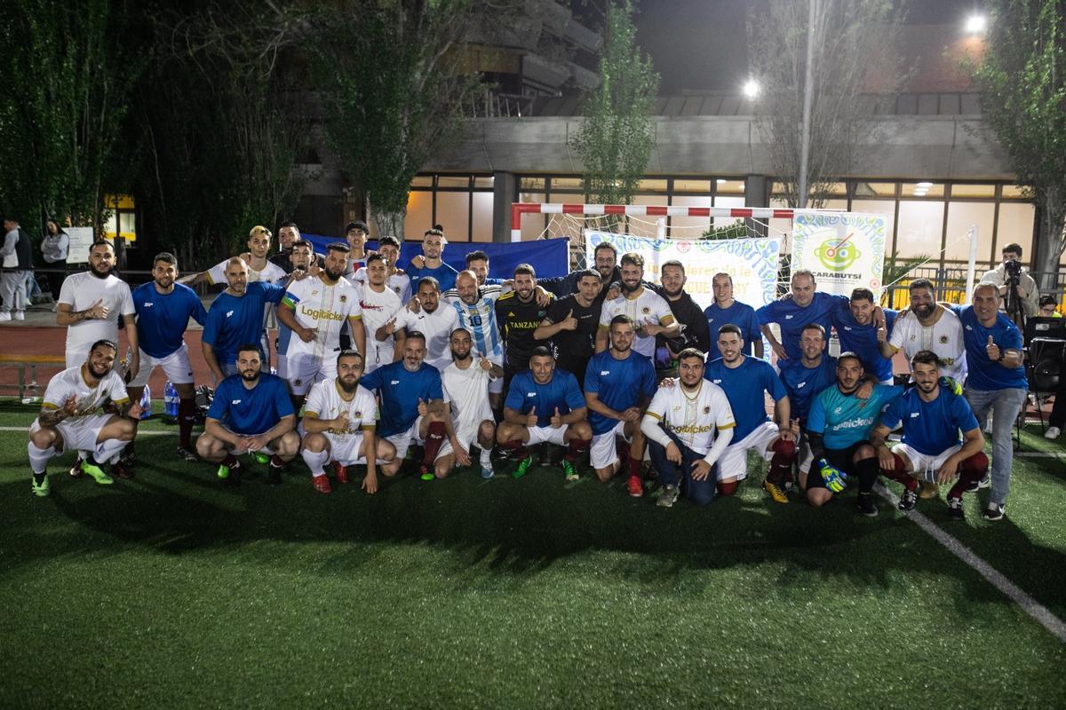 Fotografía inicial antes del partido.