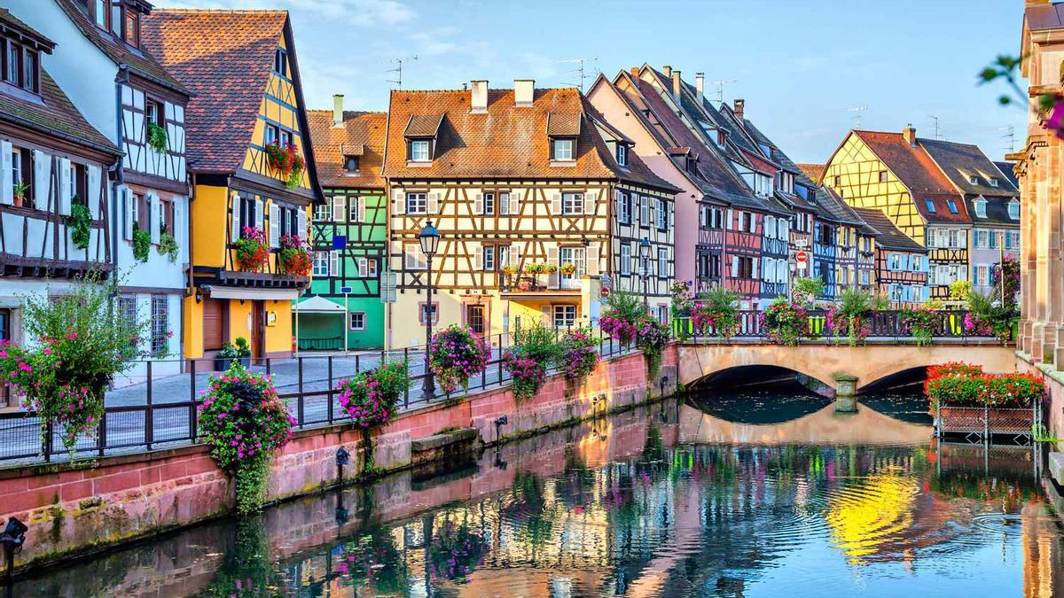 Colorful traditional french houses in Colmar