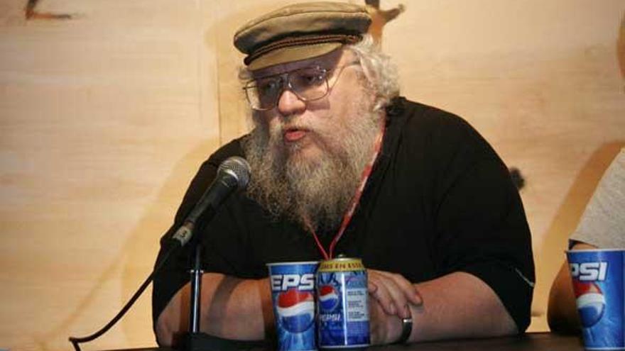 El escritor George R. R. Martin en su última estancia en Asturias.