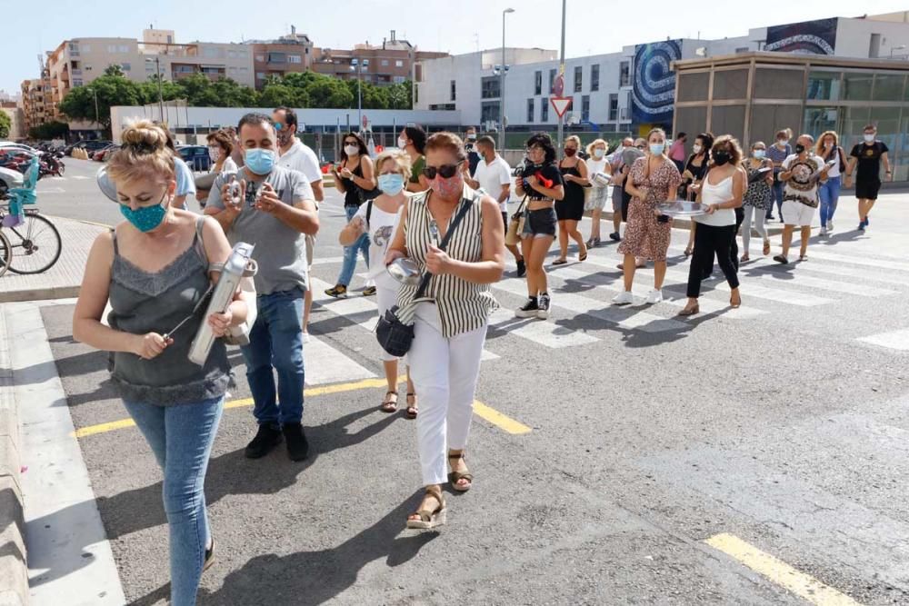 Manifestación de los comerciantes.