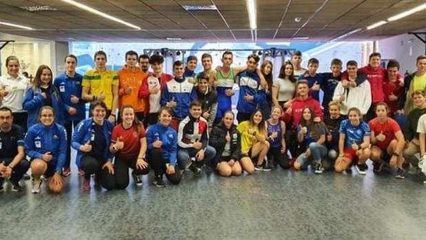 Nueve palistas asturianos en la concentración cadete de la Residencia Blume