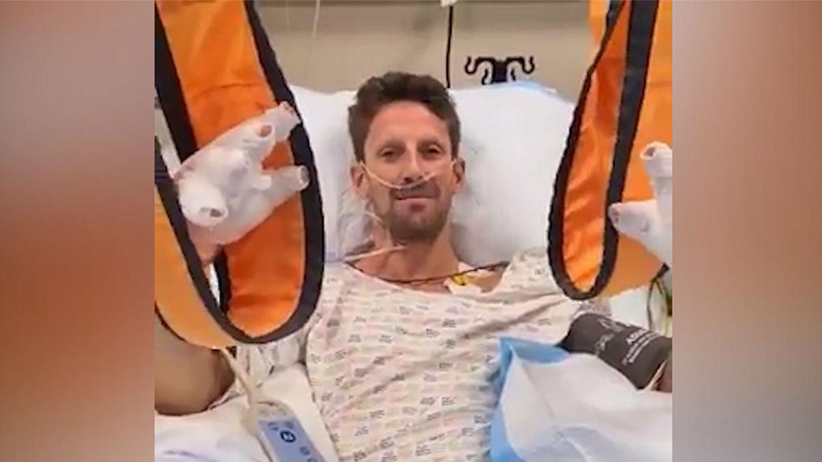 El mensaje de Grosjean desde el hospital