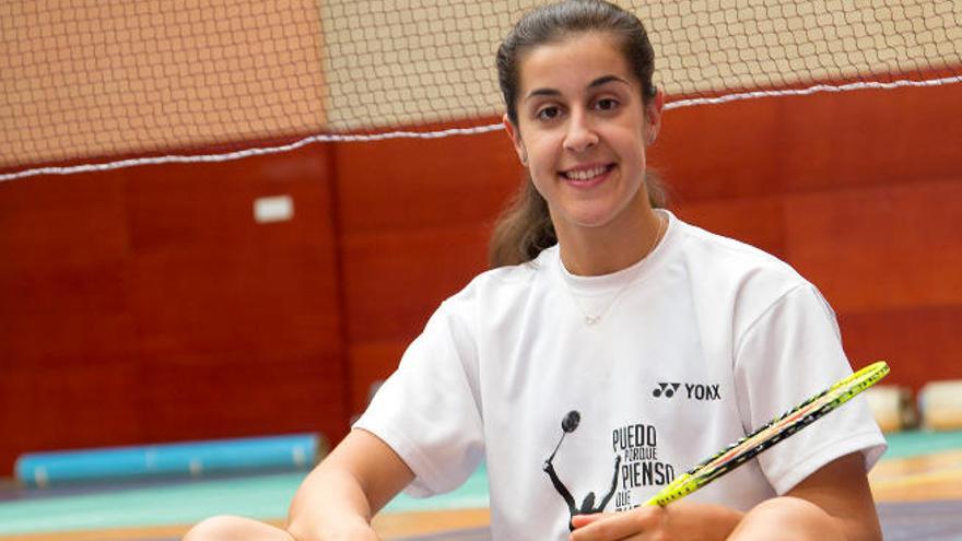 Carolina Marín, patrocinada por Plátano de Canarias.