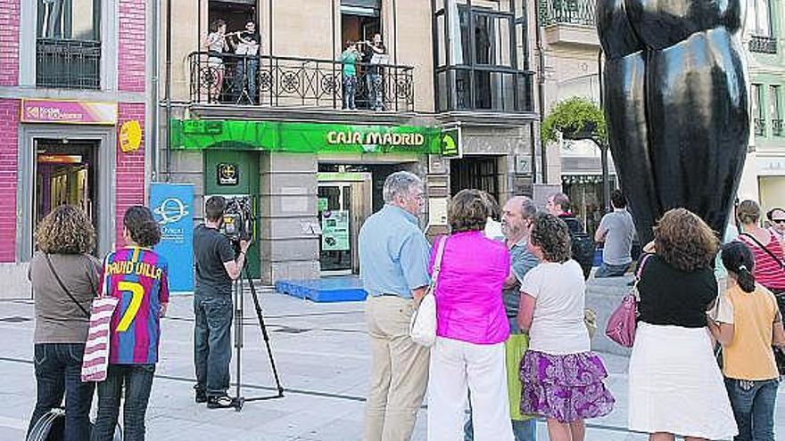 El concierto de ayer en la calle Pelayo.