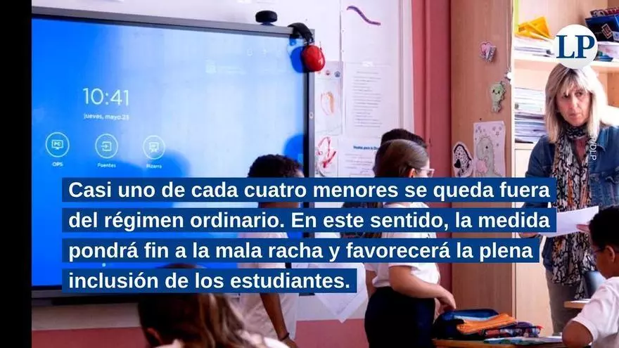 Canarias exigirá formación específica al profesorado con la nueva Ley de Atención a la Diversidad y Bienestar del Alumnado