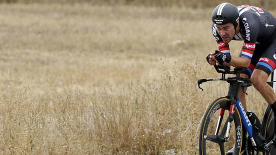 Dumoulin, durante la contrarreloj.