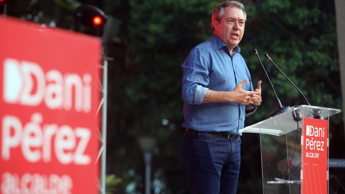 Juan Espadas, durante el acto del PSOE.