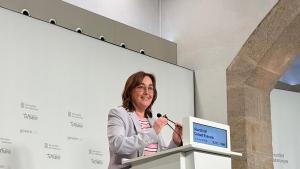 La portavoz del Govern y consellera de Territori, Sílvia Paneque, este martes en la rueda de prensa posterior al Consell Executiu.