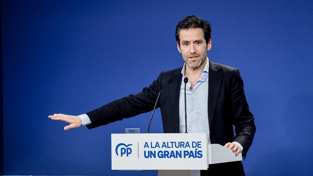 El exportavoz del PP en el Parlamento vasco, Borja Sémper, comparece tras ser elegido como portavoz del comité de campaña de la formación para las elecciones autonómicas y municipales del próximo 28 de mayo, a 9 de enero de 2023, en Madrid (España). La ru