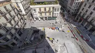 Así está quedando Jaume I con la reforma de Via Laietana: una plataforma única con más espacio para el peatón