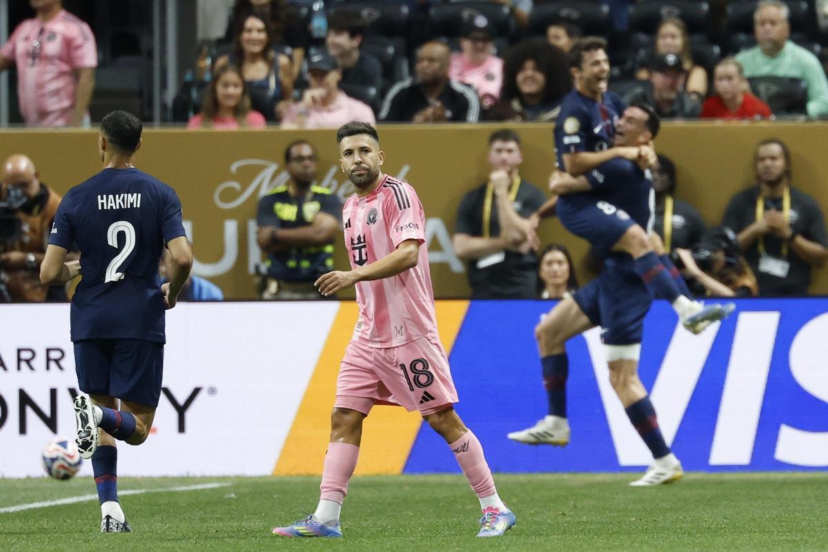 Jordi Alba, durante el partido ante el PSG del Mundial de Clubesq