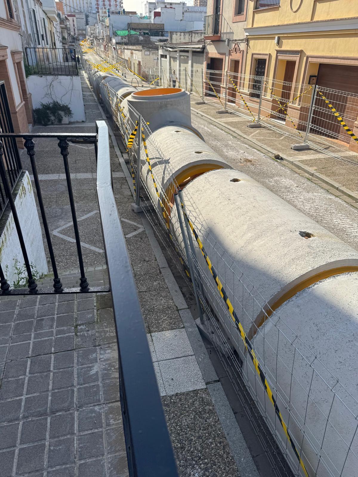Corte de tráfico en San Juan de Aznalfarache por una obra de Emasesa