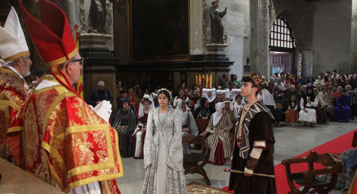 Se recreó la boda entre Pedro IV de Aragón y María de Navarra. | SERVICIO ESPECIAL