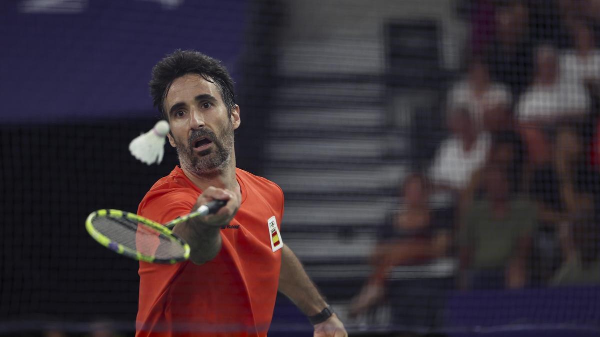 Pablo Abián, durante un partido en París 2024