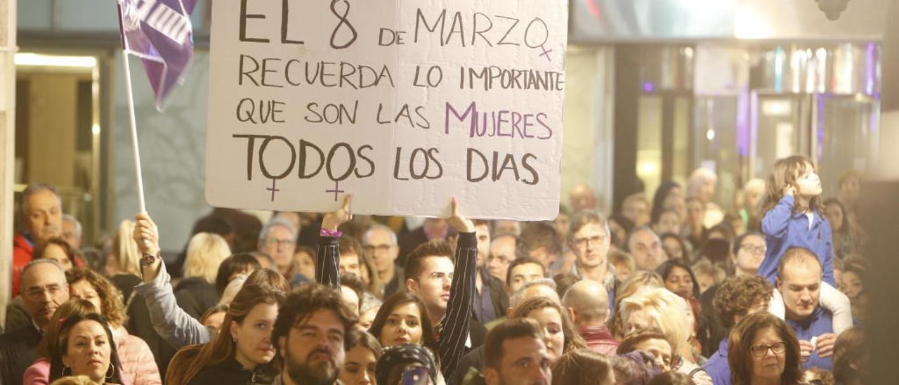 Manifestación del Día de la Mujer en Alicante en 2019